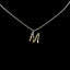 Simple Style 18k Gold Zircon Letter Pendant Necklace