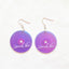 1 Piece 1 Pair Preppy Style Sweet Round Letter Arylic Metal White Gold Plated Drop Earrings