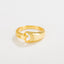 18k Gold Plated Sterling Silver Star and Moon Adjustable Ring