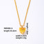 Elegant Heart Shape Gold Plated Zircon Pendant Necklace