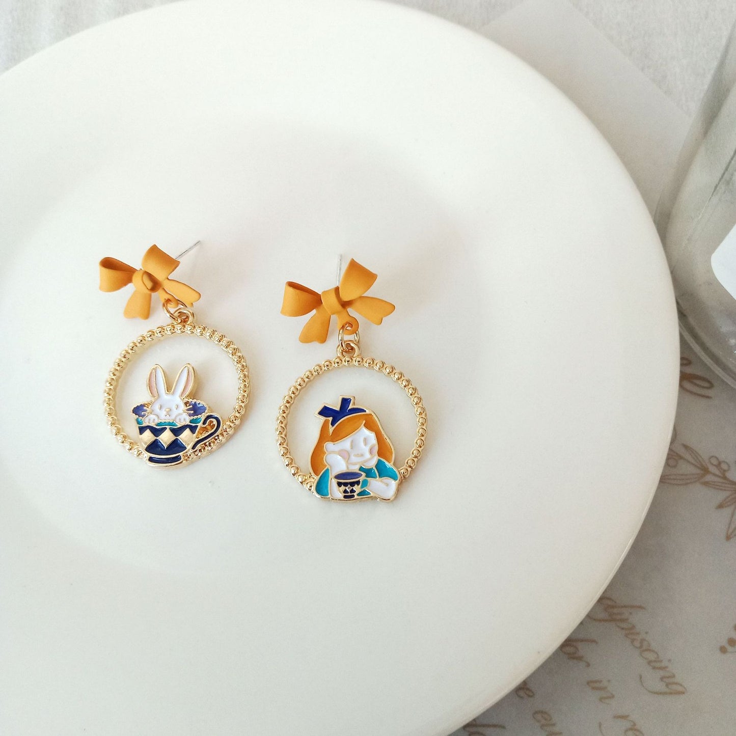 Fashion Cartoon Alloy Enamel Stoving Varnish Drop Earrings