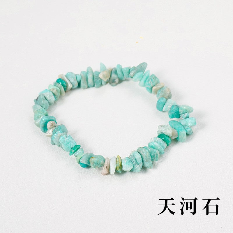 Irregular Crystal Beaded Agate Bracelet for Women