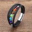 Casual Multi-Layer Leather Rope Chakra Beaded Men's Bracelet with Stainless Steel Clasp