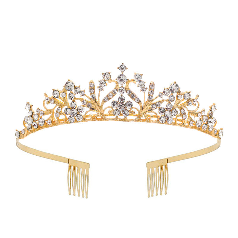 Women's Elegant Rhinestone Bridal Headpiece and Performance Tiara