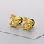 1 Pair Vintage Cross Anchor 18K Gold Plated Stainless Steel Ear Studs