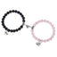 Classic Round Crystal Natural Stone Matching Bracelets Set