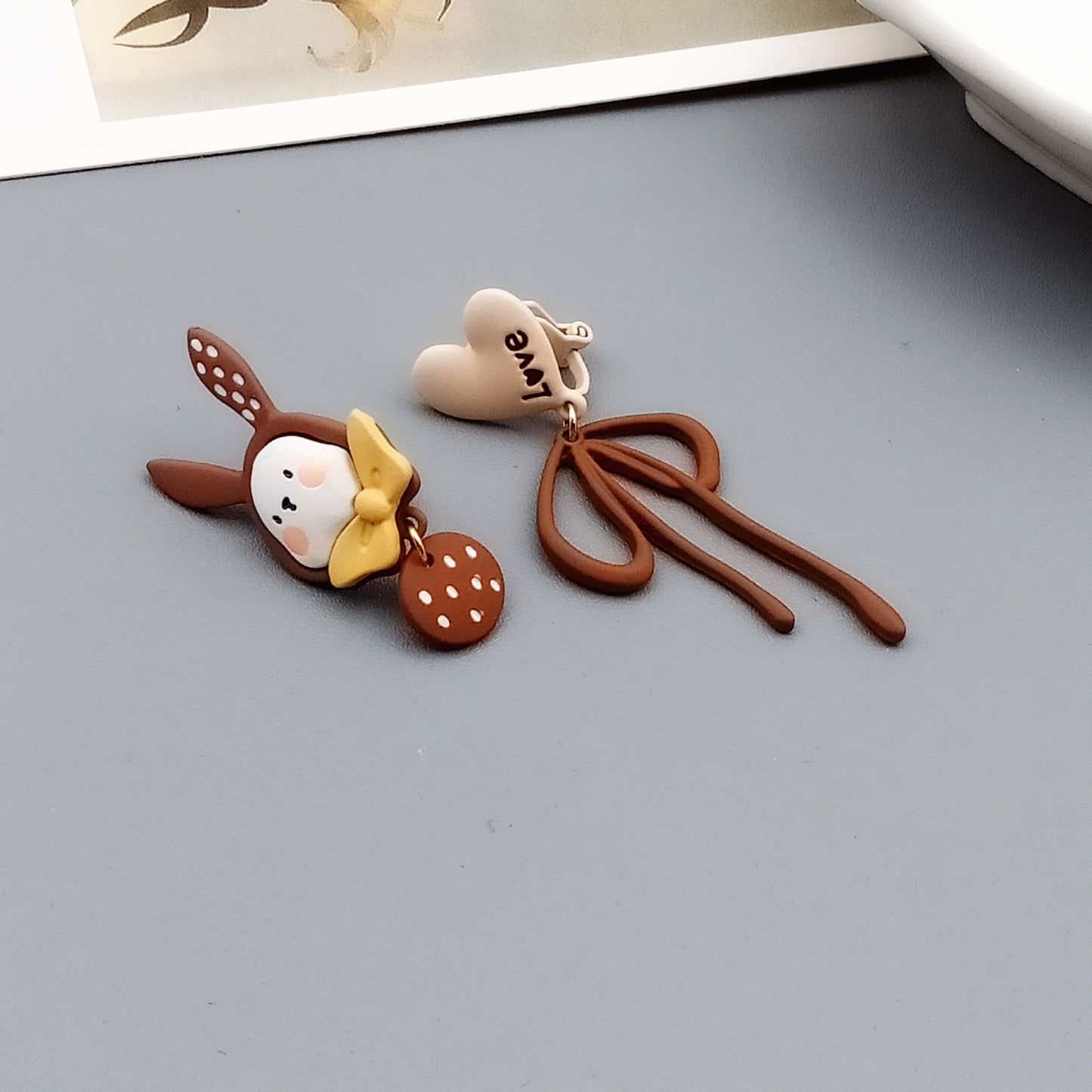 Fashion Cartoon Alloy Enamel Stoving Varnish Drop Earrings