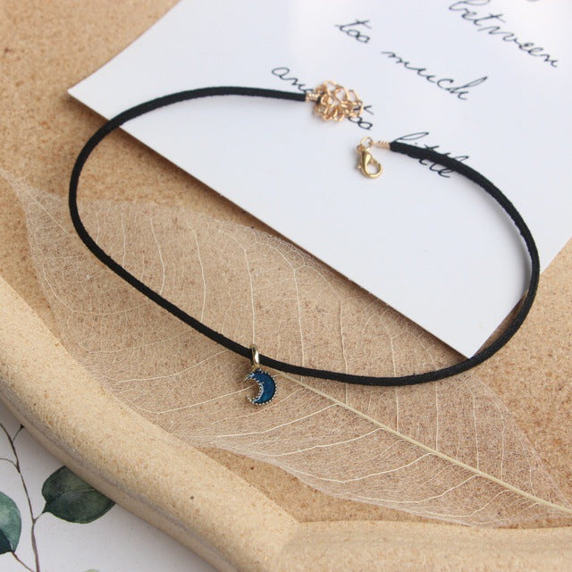 Heart Shape Rhinestone Lace Choker Necklace for Women