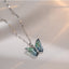 Simple Style Butterfly Titanium Steel Patchwork Pendant Necklace