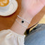 Hexagram Heart & Pearl Titanium Steel Bracelet - Korean Vintage Style