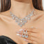 Fashion Bridal Necklace and Earrings Set - Elegant Rhinestone Wedding Jewelry