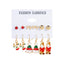 6 Pairs Ethnic Style Cartoon Character Christmas Tree Enamel Alloy Earrings