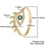 Fashion Enamel Drip Oil Evil Eye Retro Copper Tail Ring Wholesale