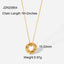 Vintage Style 18K Gold Plated Stainless Steel Inlaid Color Crystal Zircon Pendant Necklace
