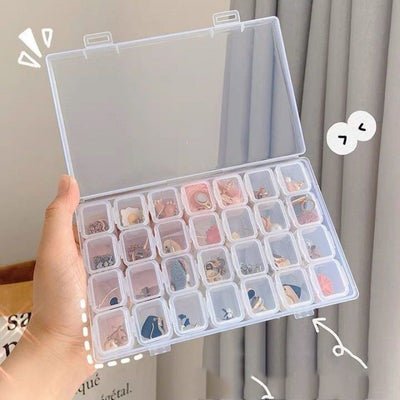 Fashion Solid Color Transparent Jewelry Storage Box