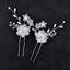 Handmade Bridal Pearl Flower Hair Comb and Pin Set for Wedding Accessories