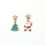 Cartoon Style Christmas Tree Santa Claus Alloy Enamel Christmas Women'S Drop Earrings