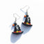 Halloween Bat & Pumpkin Resin Epoxy Earrings for Women