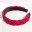 Women's Ethnic Style Red Bow Knot Headband with Wide Ruched Design