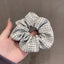 Elegant Houndstooth Plaid Hair Tie for Ponytail