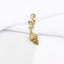 Fashion Alloy Flower Hair Buckle with Butterfly Pendant and Spiral Hair Rings