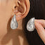 1 Pair Vintage Style Simple Style Water Droplets Plating Alloy 14K Gold Plated Silver Plated Ear Studs