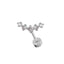 Heart Shape Butterfly Ear Cartilage Rings & Studs - 316 Stainless Steel & Silver Plated Copper