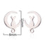 Fashion Stainless Steel Animal Ear Studs - Black Cat & Dog Design