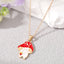 Cute Cartoon Mushroom Enamel Pendant Necklace