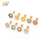 Simple Style Clover Flower Stainless Steel Stud Earrings