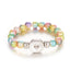 Children's Cartoon Unicorn String Bracelet with Colorful Faux Pearl Noosa Button Accessories