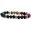 Fashion Multicolor Lava Stone & White Agate Beaded Bracelets