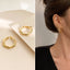 1 Pair Retro Round Square Heart Shape Alloy Plating Women'S Earrings