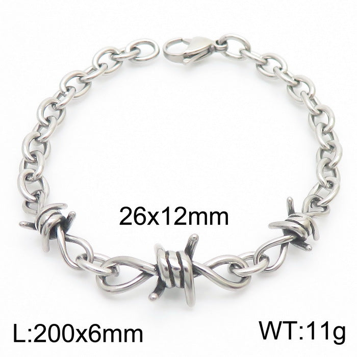 304 Stainless Steel Knot Design Necklace and Bracelet Set