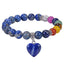 Elegant Heart Shape Natural Stone Beaded Bracelet for Women