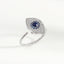 1 Piece Fashion Devil'S Eye Flower Metal Inlay Zircon Women'S Open Ring