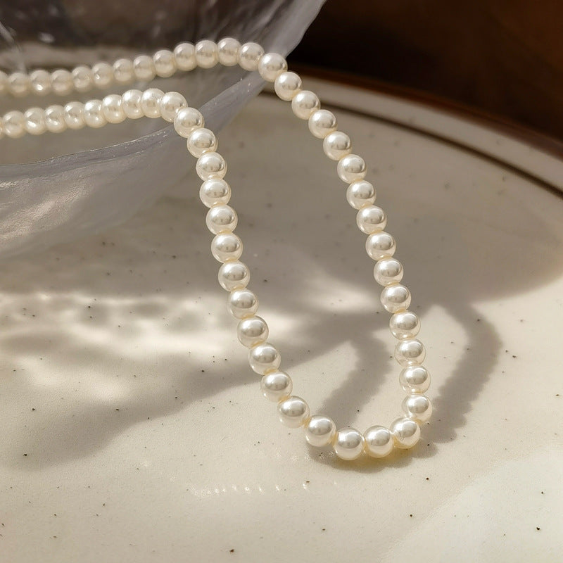 Elegant Streetwear Vintage Crystal Imitation Pearl Necklace