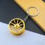 Simple Style Car Wheel Metal Keychain with Automotive Tool Charms