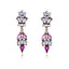 Retro Flower Alloy Inlay Crystal Women'S Drop Earrings