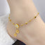 Elegant Butterfly & Star 18K Gold Plated Stainless Steel Anklet with Shell Tassel and Zirconia Accents