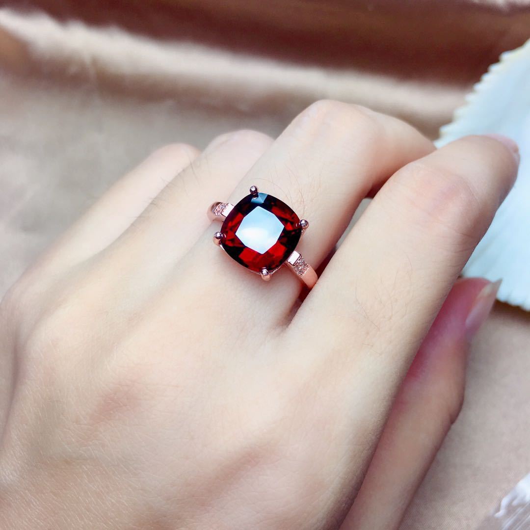 Live Broadcast Mozambique Garnet Open Ring - Pigeon Blood Red Gemstone Ring