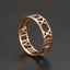 New Simple Stainless Steel Roman Cut Men's Ring