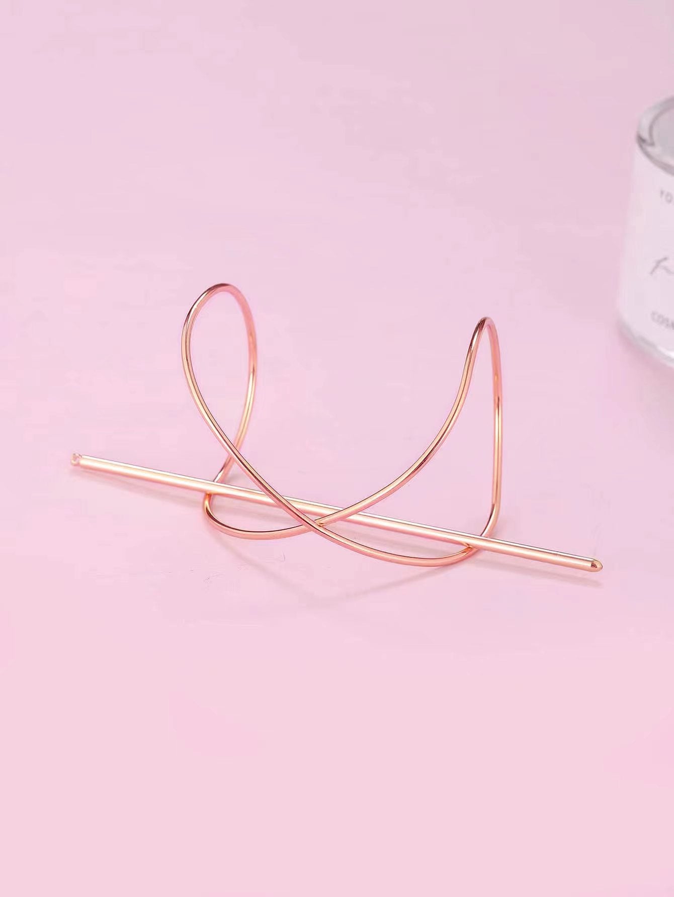 Solid Color Alloy Plated Irregular Metal Hairpin