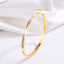 Elegant 18K Gold Plated Stainless Steel Bangle and Titanium Steel Diamond Bracelet Set