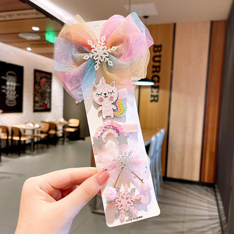 Korean Cartoon Flower Hair Clip for Girls