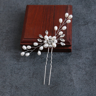 Golden Leaf Bridal Hair Fork - Handmade Wedding Hair Accessory