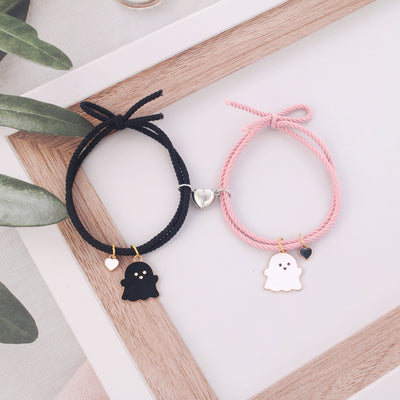 Fashion Cartoon Character Heart Magnet Halloween Ghost Couple Bracelets