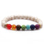 Fashion Multicolor Lava Stone & White Agate Beaded Bracelets