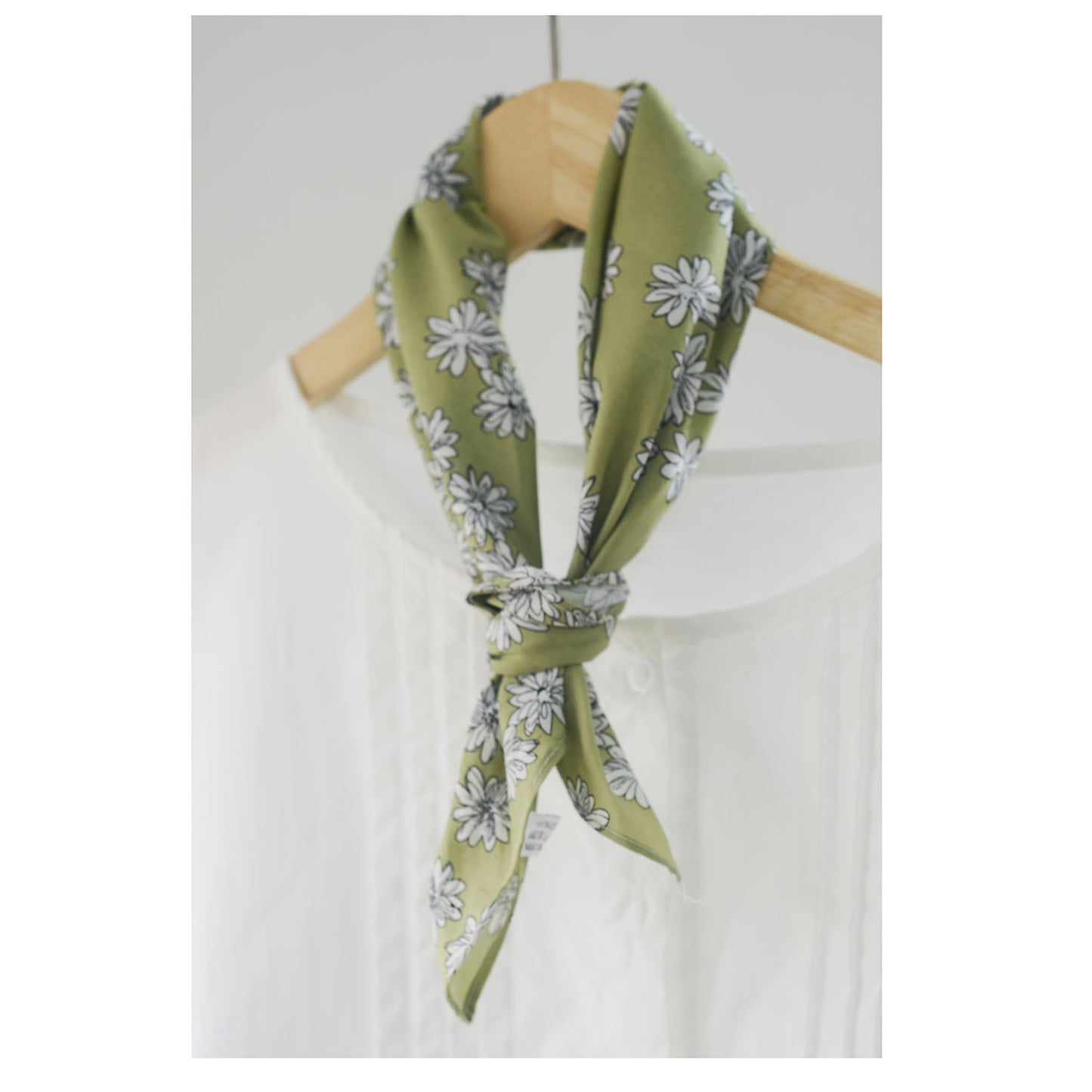 Women's Color Block Floral Cotton Scarf and Headband