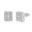 1 Pair Hip-hop Square Copper Zircon Stud Earrings